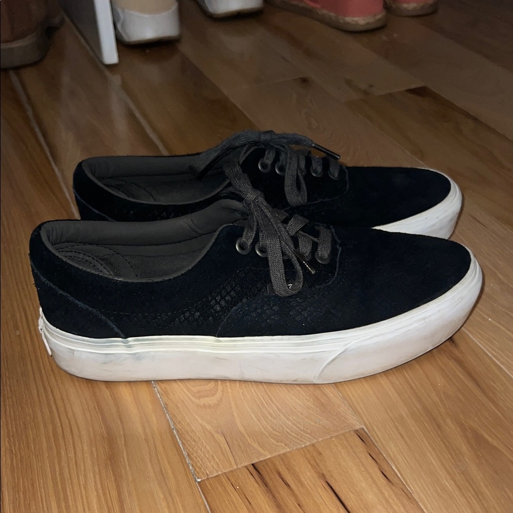 Vans Era Low Platform Black Snakeskin Shoe
